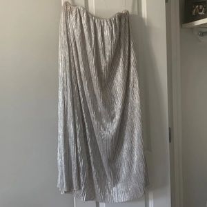 French connection silver pleated dress